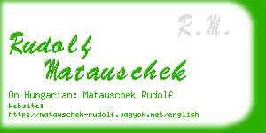 rudolf matauschek business card